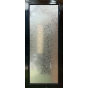 Frosted glass door with a dark frame M01